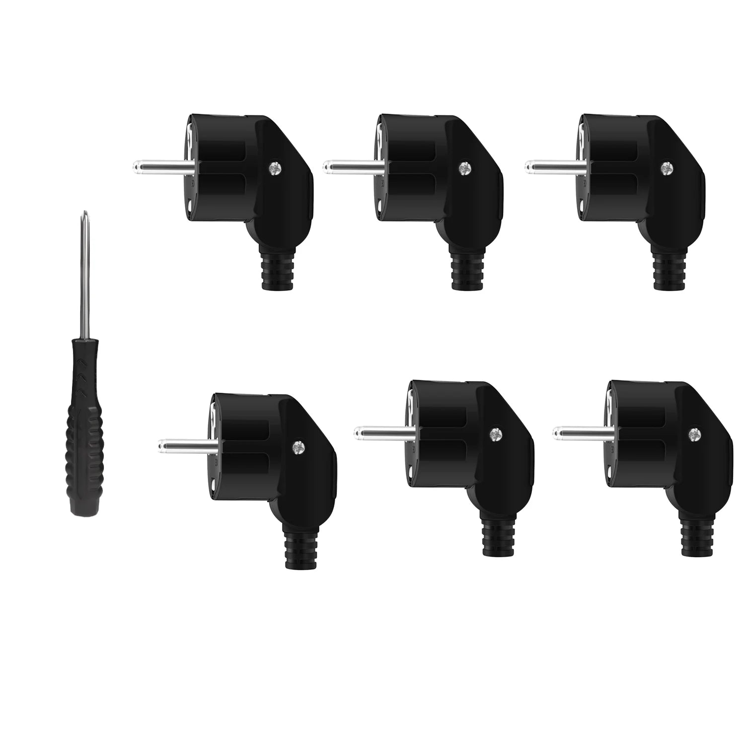 3PCS IP44 Schuko EU Plug Male Replacement Connector 16A 250V Waterproof - 11