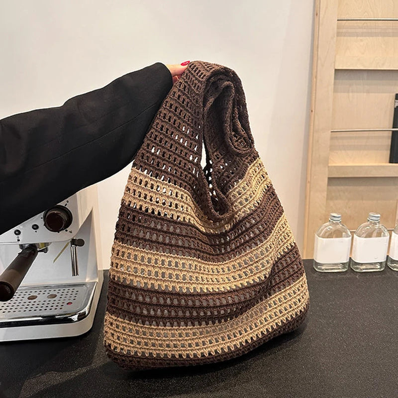 Luxury Aesthetic Knitted Tote