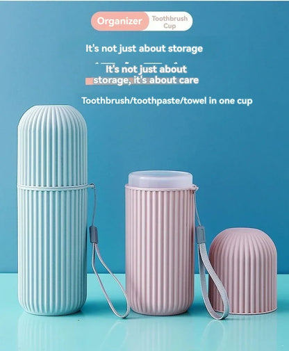 Portable Travel Toothbrush & Toothpaste Holder Case - Eco-Friendly Storage
