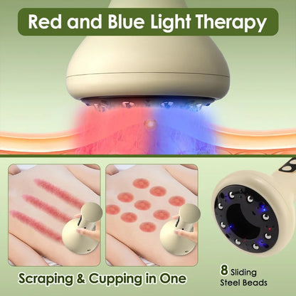 Electric Cupping & Gua Sha Massager - Adjustable Heat & Suction Therapy Device