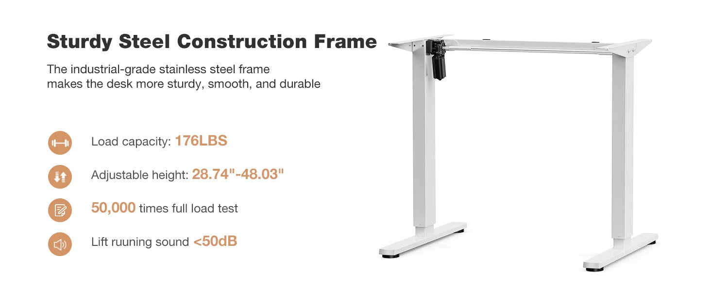 Electric Standing Desk 40x24 Height Adjustable Sit-Stand Computer Table - 8