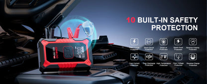 3000A Car Jump Starter with Portable Air Compressor & Emergency Power Bank