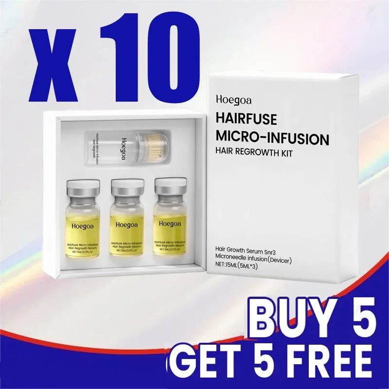 Microneedle Hair Regrowth Serum Kit - Scalp Nourishing & Micro-Infusion Treatment - 18