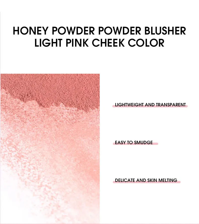 Natural Matte Face Blush & Highlighter Compact - Long-Lasting Glow Palette