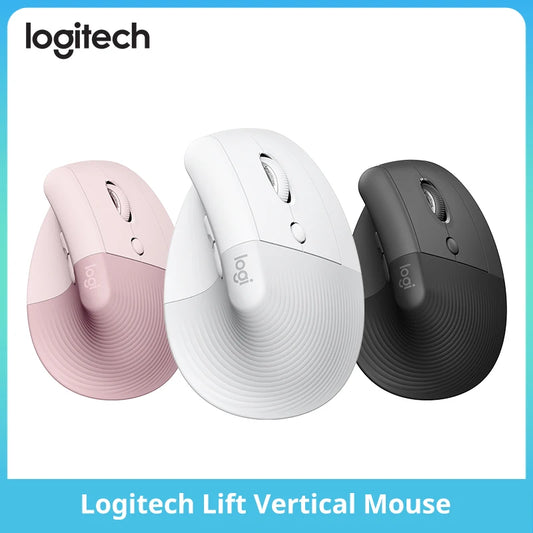 Logitech Lift Ergonomic Vertical Wireless Mouse - Silent Bluetooth & USB