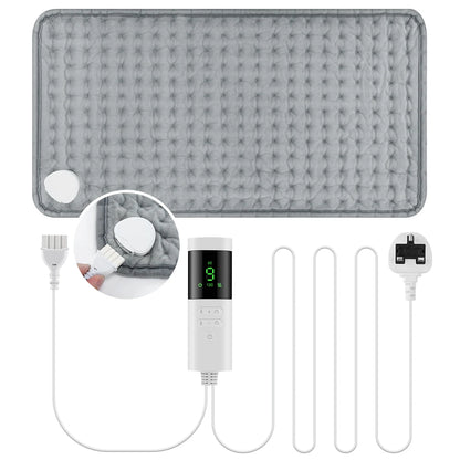 Electric Heating Pad for Back and Neck Pain Relief with 9 Temperature Settings