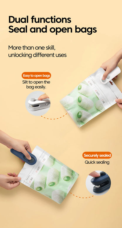 2-in-1 Mini Portable Heat Bag Sealer for Food Preservation & Storage