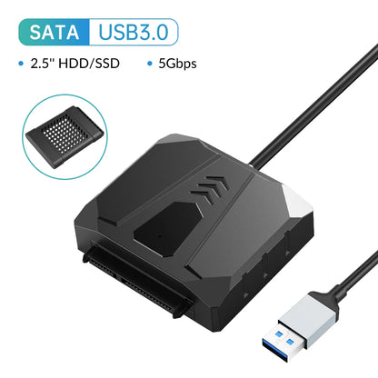 USB 3.0 to SATA Adapter for 2.5" SSD/HDD with Protective Silicone Case