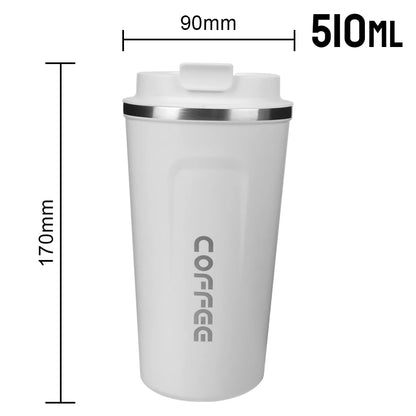 Insulated Stainless Steel Travel Mug - Leak-Proof Coffee Cup 380/510ml