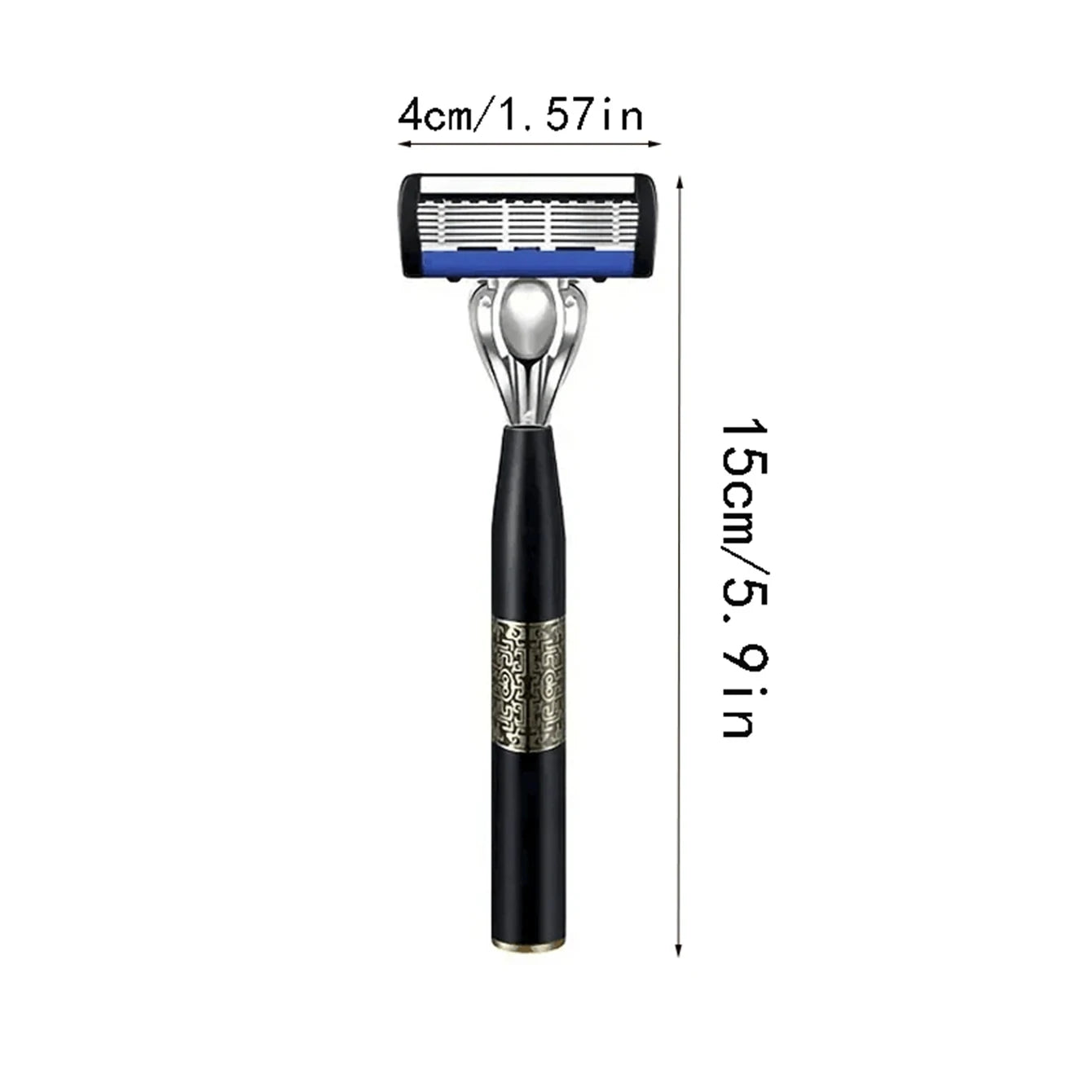 6-Layer Men's Manual Razor - Stainless Steel Shaving Set