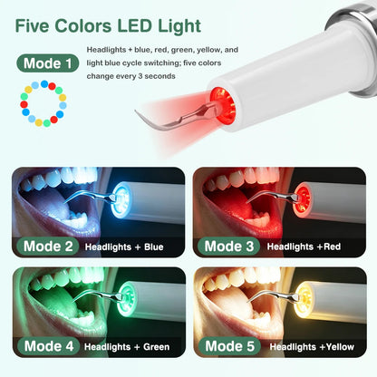 Ultrasonic Electric Teeth Tartar Remover and Plaque Cleaner with LED Display