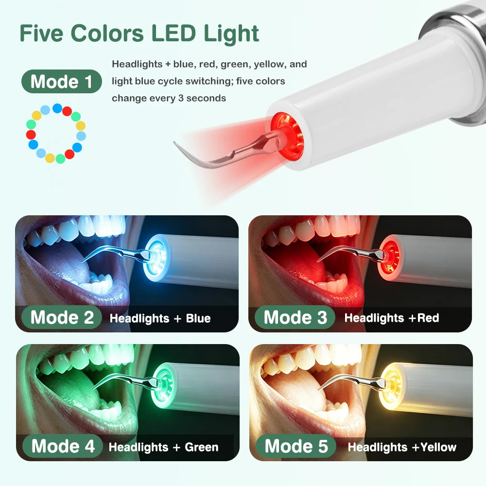 Ultrasonic Electric Teeth Tartar Remover and Plaque Cleaner with LED Display - 11