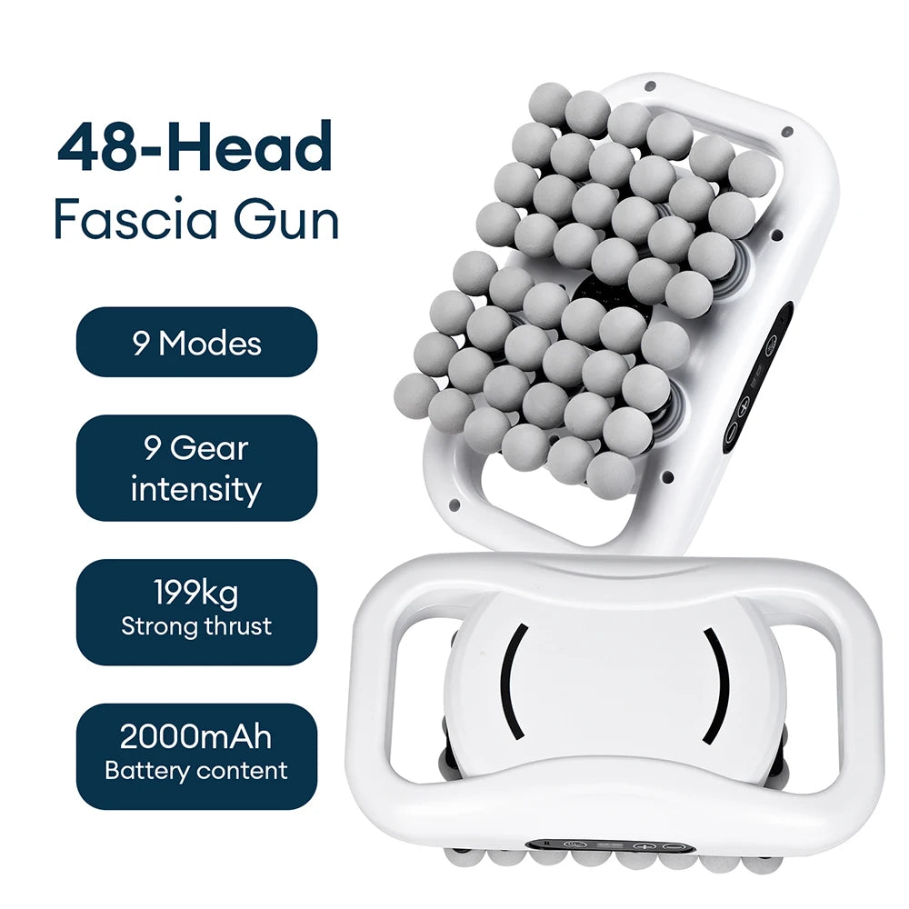 48-Head Deep Tissue Fascia Massager for Full Body Muscle Relief