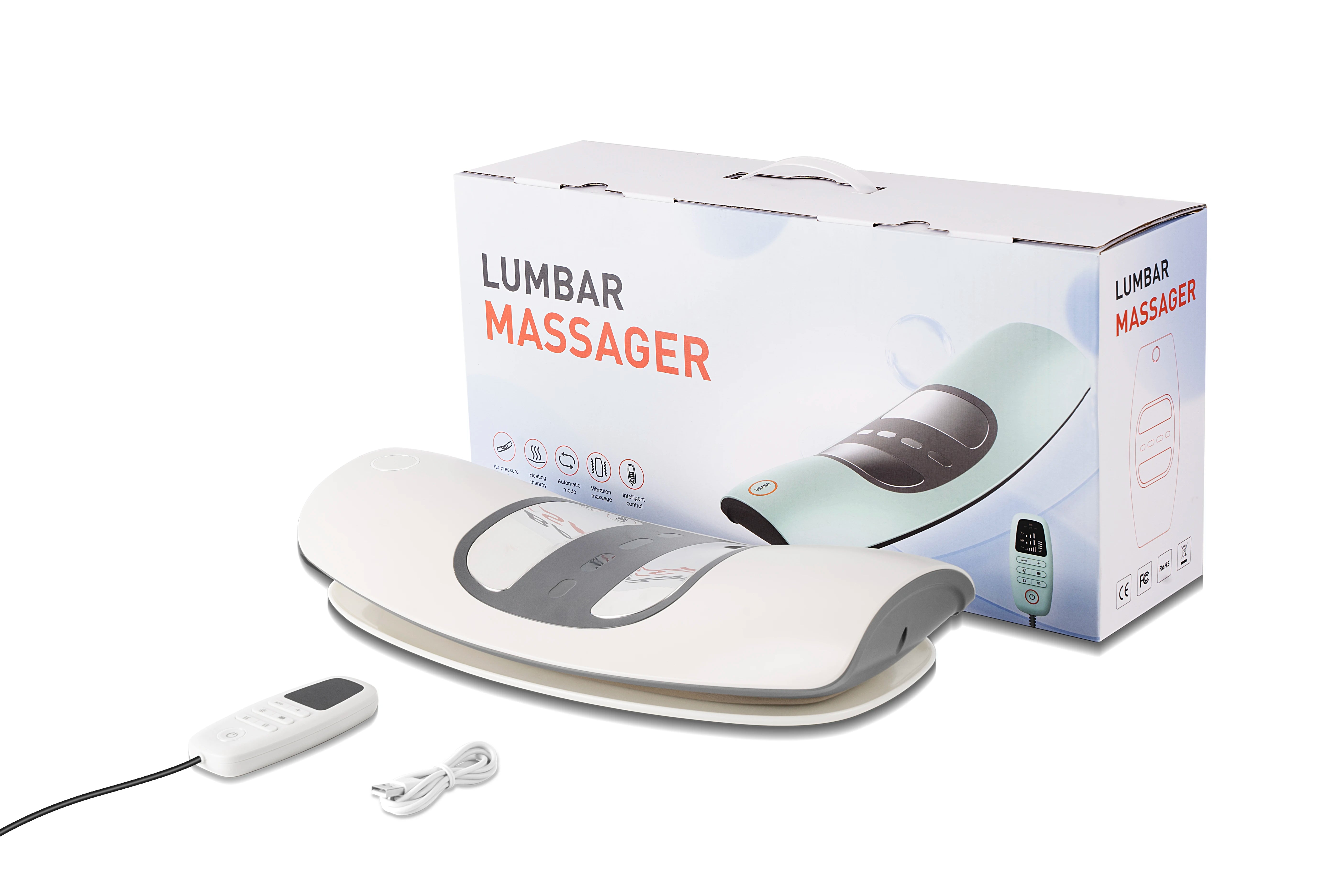 Electric Lumbar Traction Massager - Inflatable Back Stretcher & Spine Support Device - 15