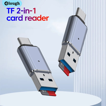 High-Speed USB 3.0 Dual-Slot SD & TF Memory Card Reader Adapter