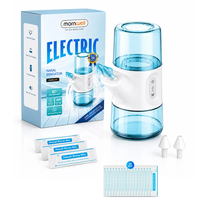 Portable Electric Nasal Irrigator - Rechargeable Sinus Rinse Device - 1