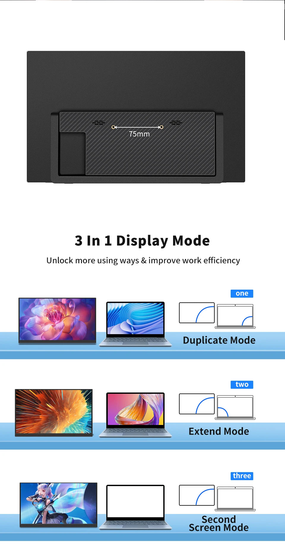 16" Portable Touch Monitor 1920x1200 FHD IPS Display for Laptop & Gaming