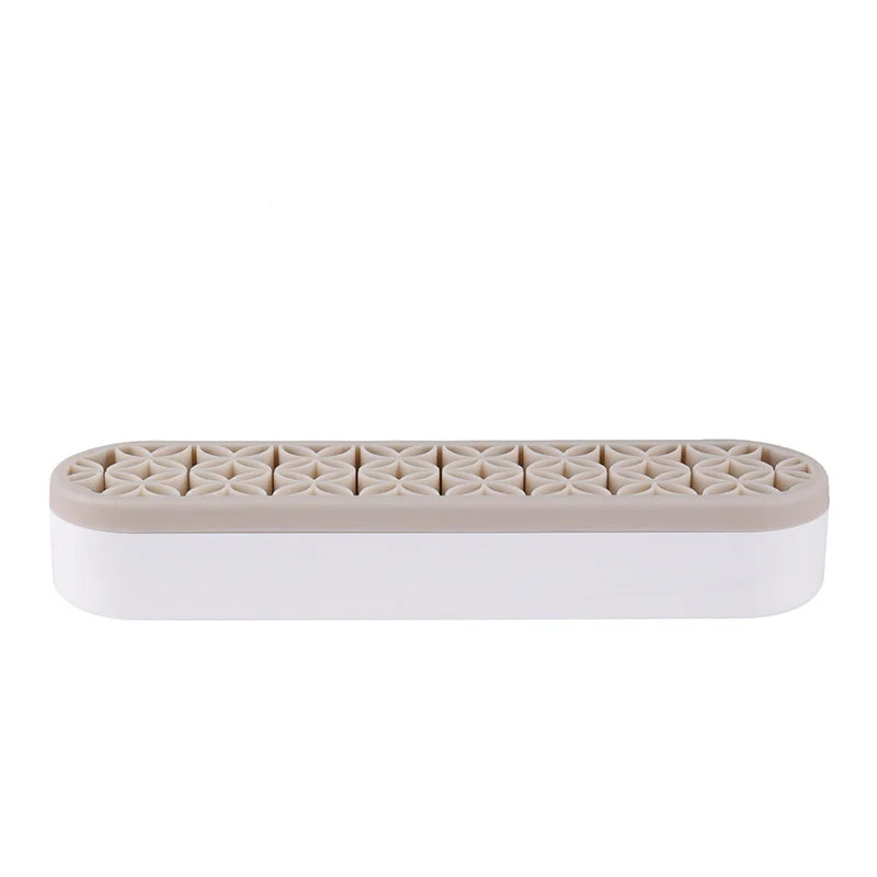 Silicone Makeup Brush Organizer & Drying Rack - Durable Desktop Storage - 21