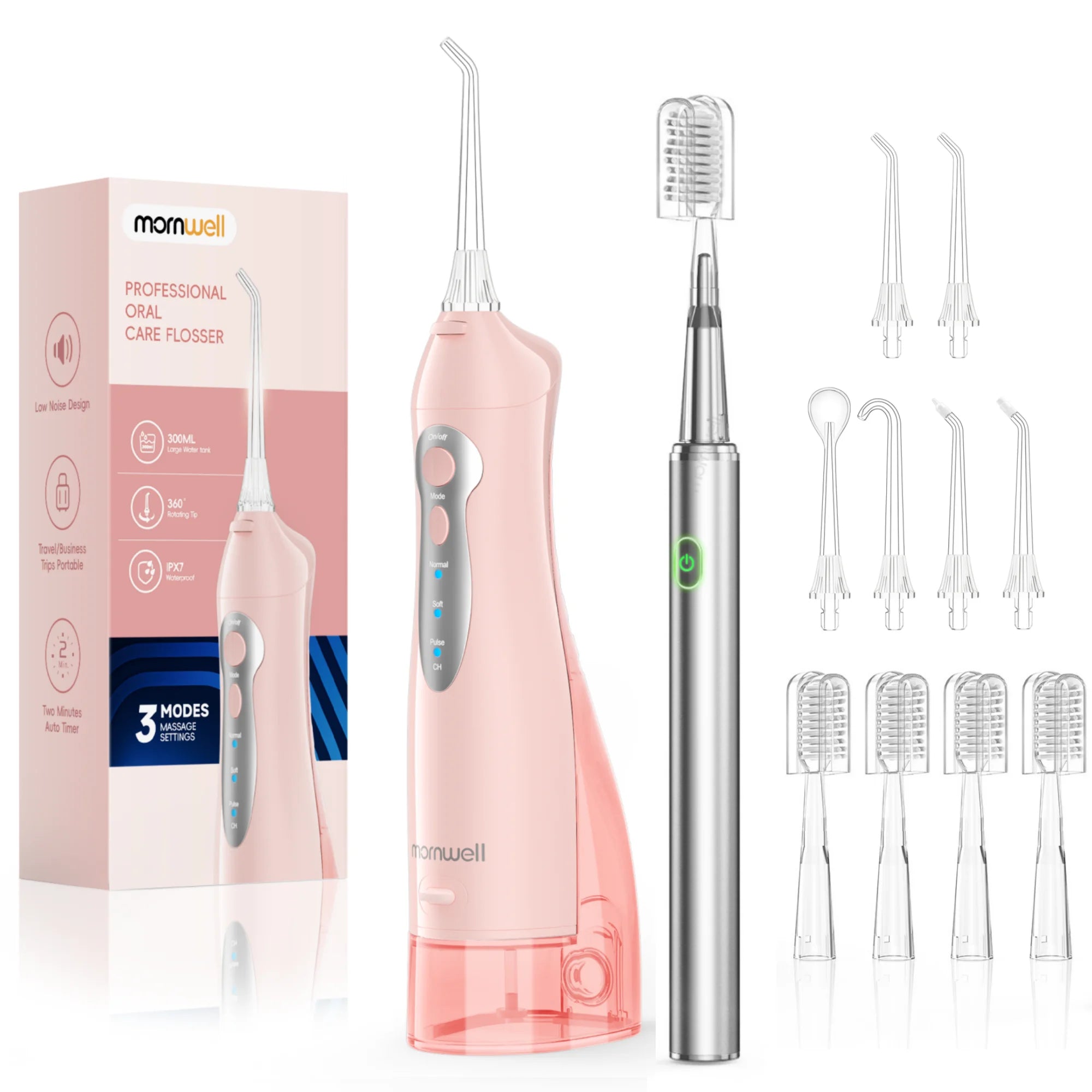 Portable Dental Oral Irrigator & Sonic Toothbrush Combo Set for Deep Cleaning - 21