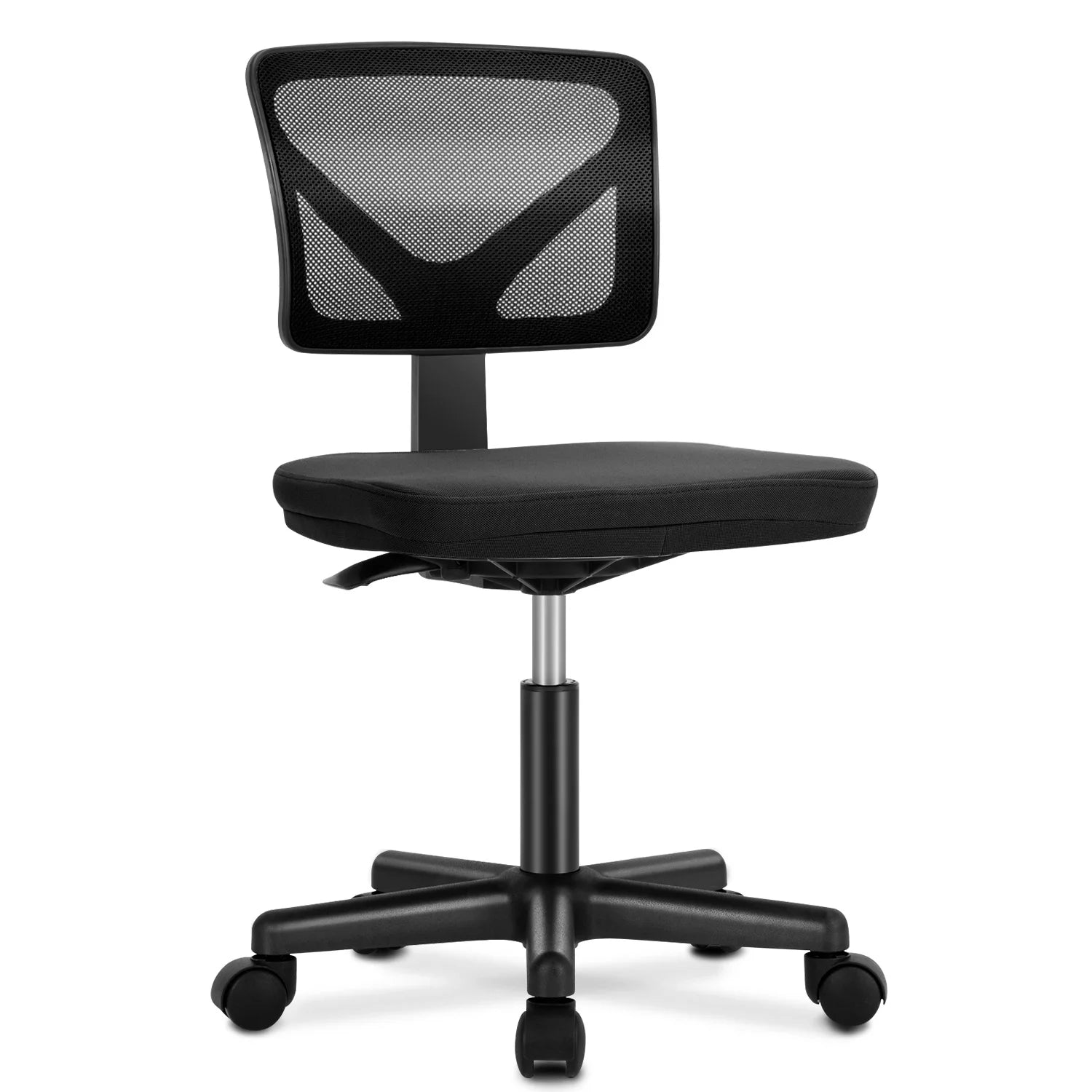 Ergonomic Mesh Armless Office Chair with Lumbar Support & Adjustable Height - 12