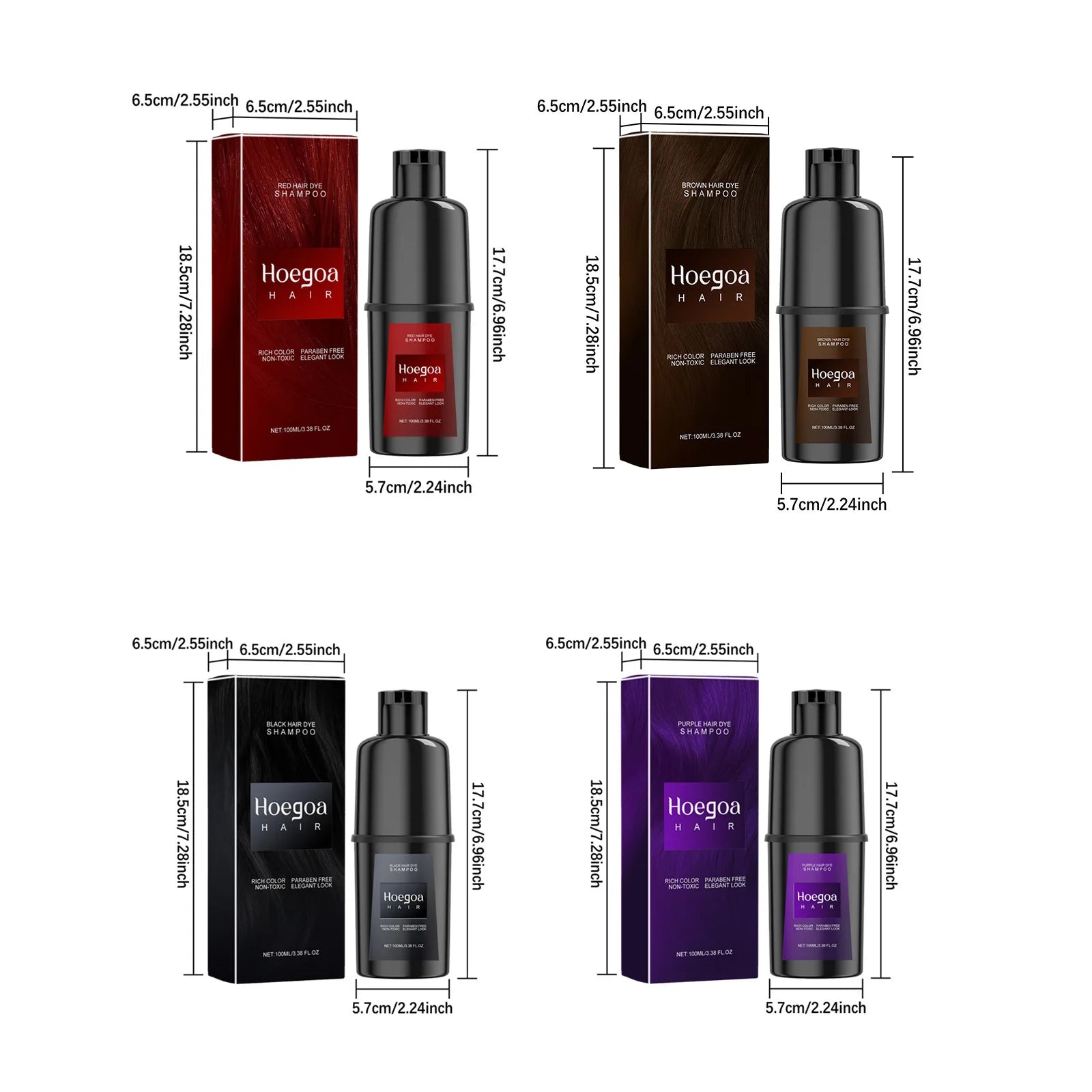Instant Hair Dye Coloring Shampoo - Nourishing Repair & Grey Hair Coverage - 8