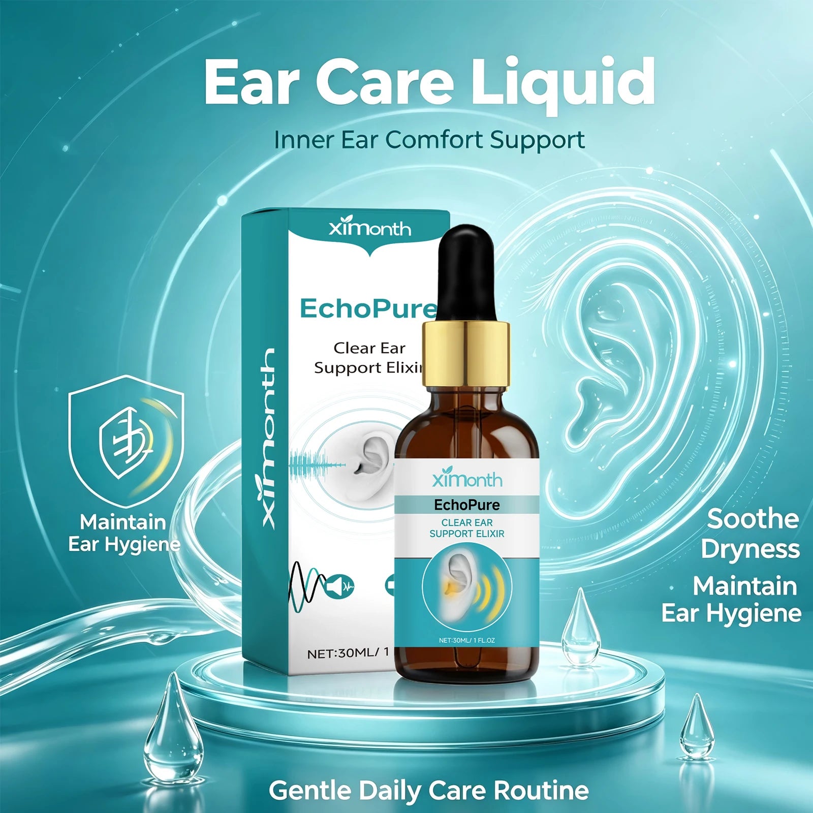 Ear Wax Removal Drops - Natural Tinnitus Relief & Ear Cleansing Liquid - 5