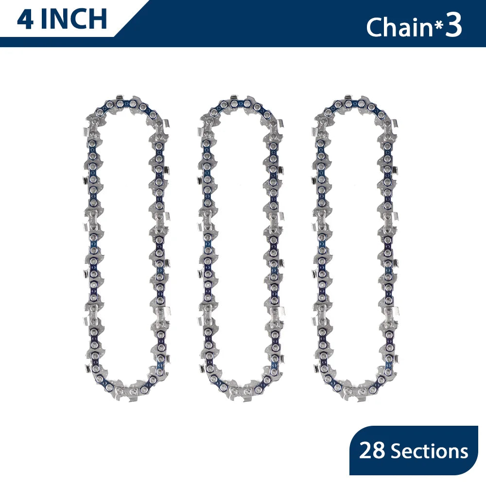 4 & 6 Inch Replacement Chainsaw Chain and Guide Bar for Mini Cordless Pruning Saws - 22