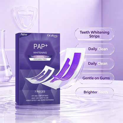 Professional Teeth Whitening Strips - Peroxide-Free Gentle Stain Removal