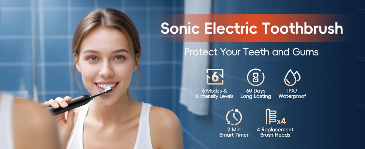 Portable Water Flosser and Sonic Electric Toothbrush Combo Set