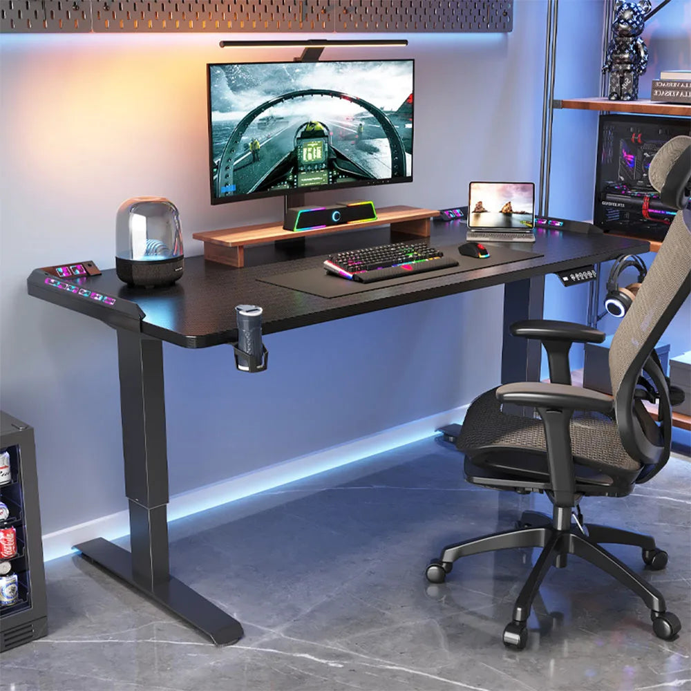 Electric Height Adjustable Standing Desk - Motorized Sit-Stand Home Office