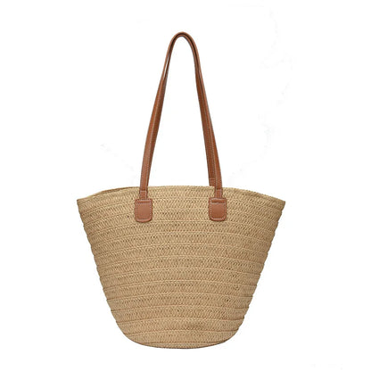 Luxury Bohemian Knitted Straw Tote