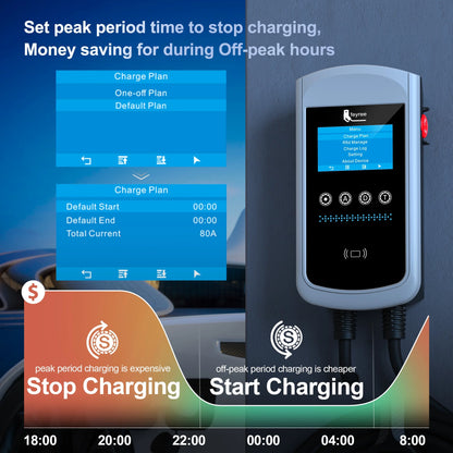 Type 2 EV Charging Station - Smart 22kW Wallbox with App & Load Balancing