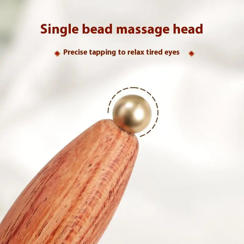 Brass Lotus Eye Massage Stick - Facial Gua Sha & Acupressure Tool