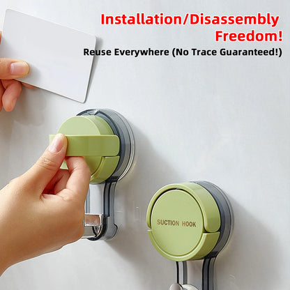 Heavy Duty Vacuum Suction Hooks | Traceless No-Drill Wall Hooks