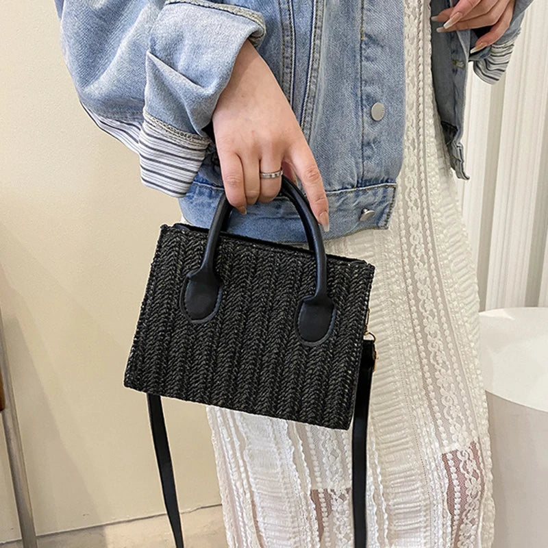 Luxury Floral Woven Crossbody