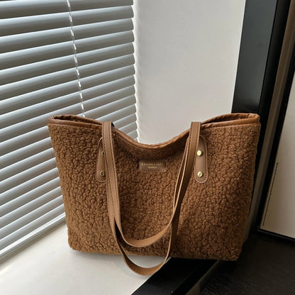 Luxury Lamb Wool Tote Bag