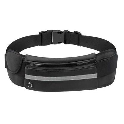 Slim Running Waist Belt - Waterproof Elastic Phone Pouch for Sports