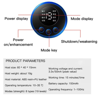 Wireless EMS Muscle Stimulator - Electric Abdominal & Hip Toning Trainer