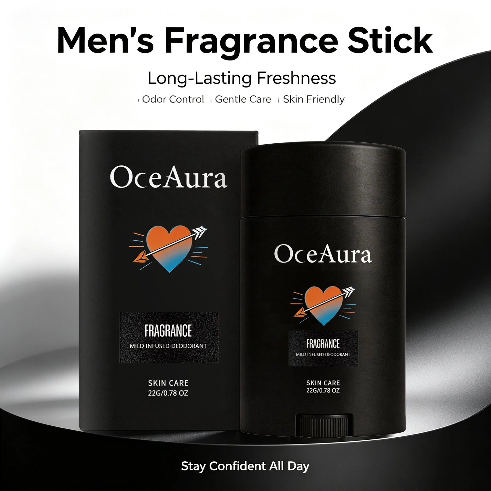 Men's Long-Lasting Solid Deodorant Stick - Odor Control & Skin-Friendly Formula - 1