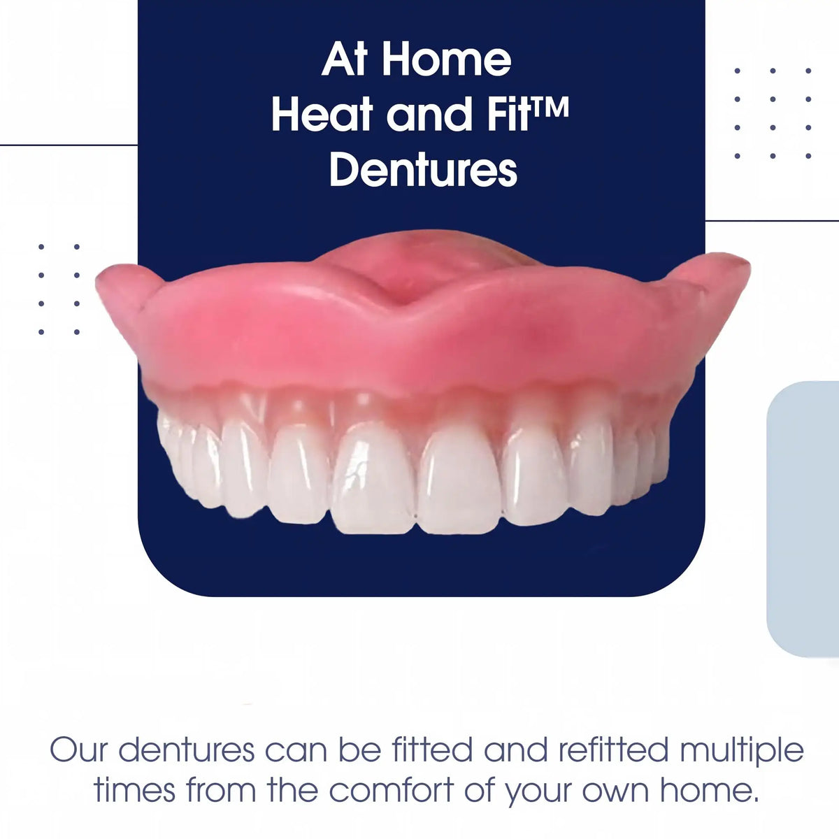 Natural Cosmetic Denture Set with Cleaning & Storage Case