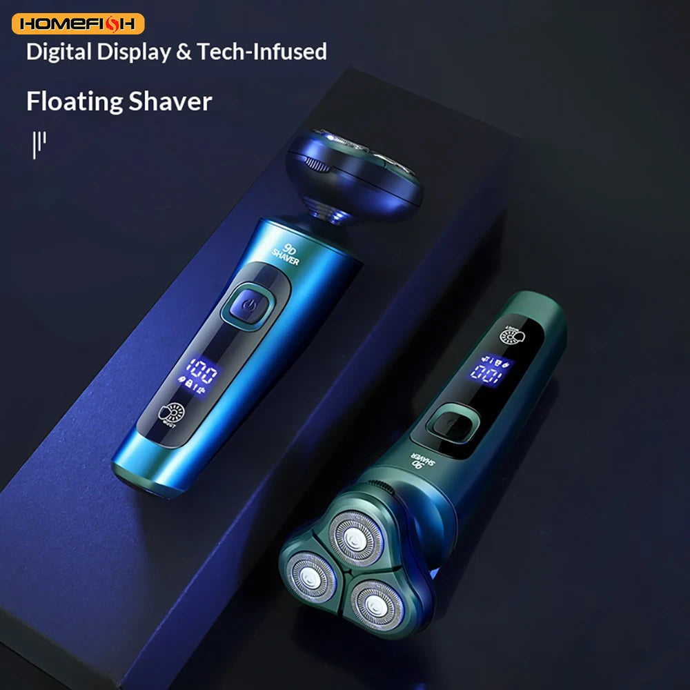 9D Floating Head Electric Shaver - Waterproof Rechargeable Razor