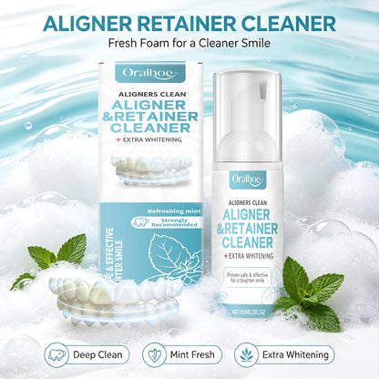 Aligner and Retainer Cleaning Foam Mousse with Whitening Effect