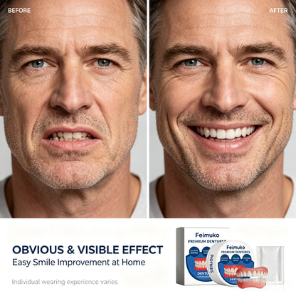 Snap-On Dentures for Instant Realistic Smile - Comfortable Natural Fit