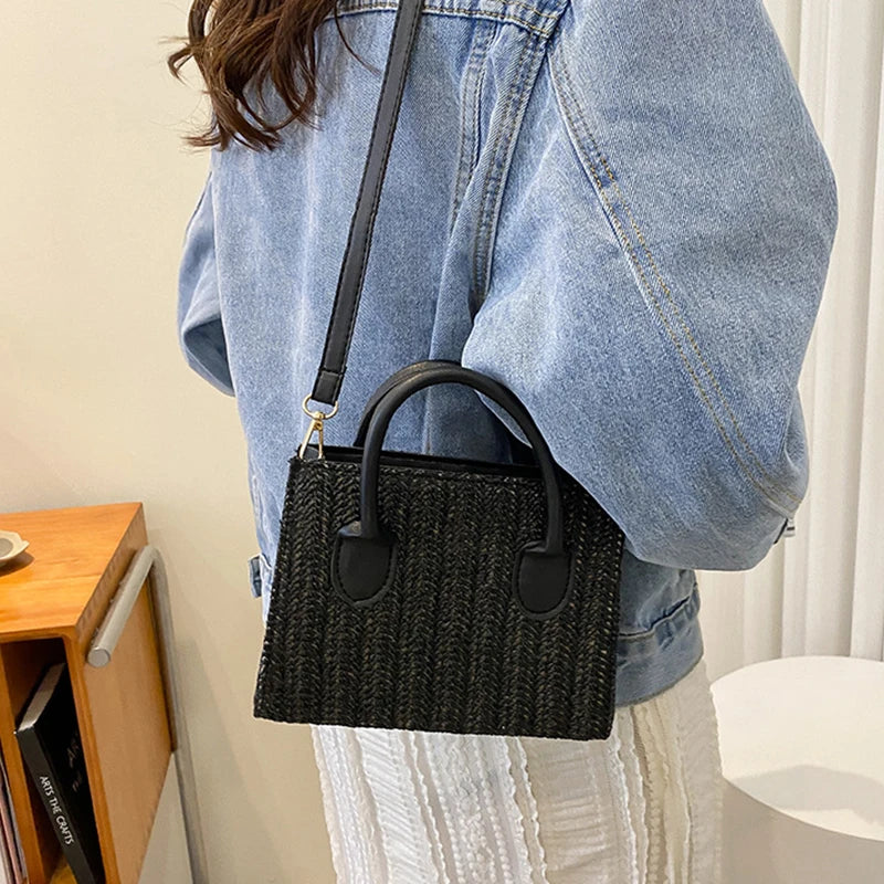 Luxury Floral Woven Crossbody