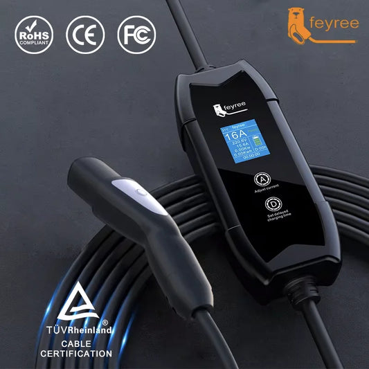 Portable NACS EV Charger for Tesla - 3.5kW Adjustable Level 2 Charging