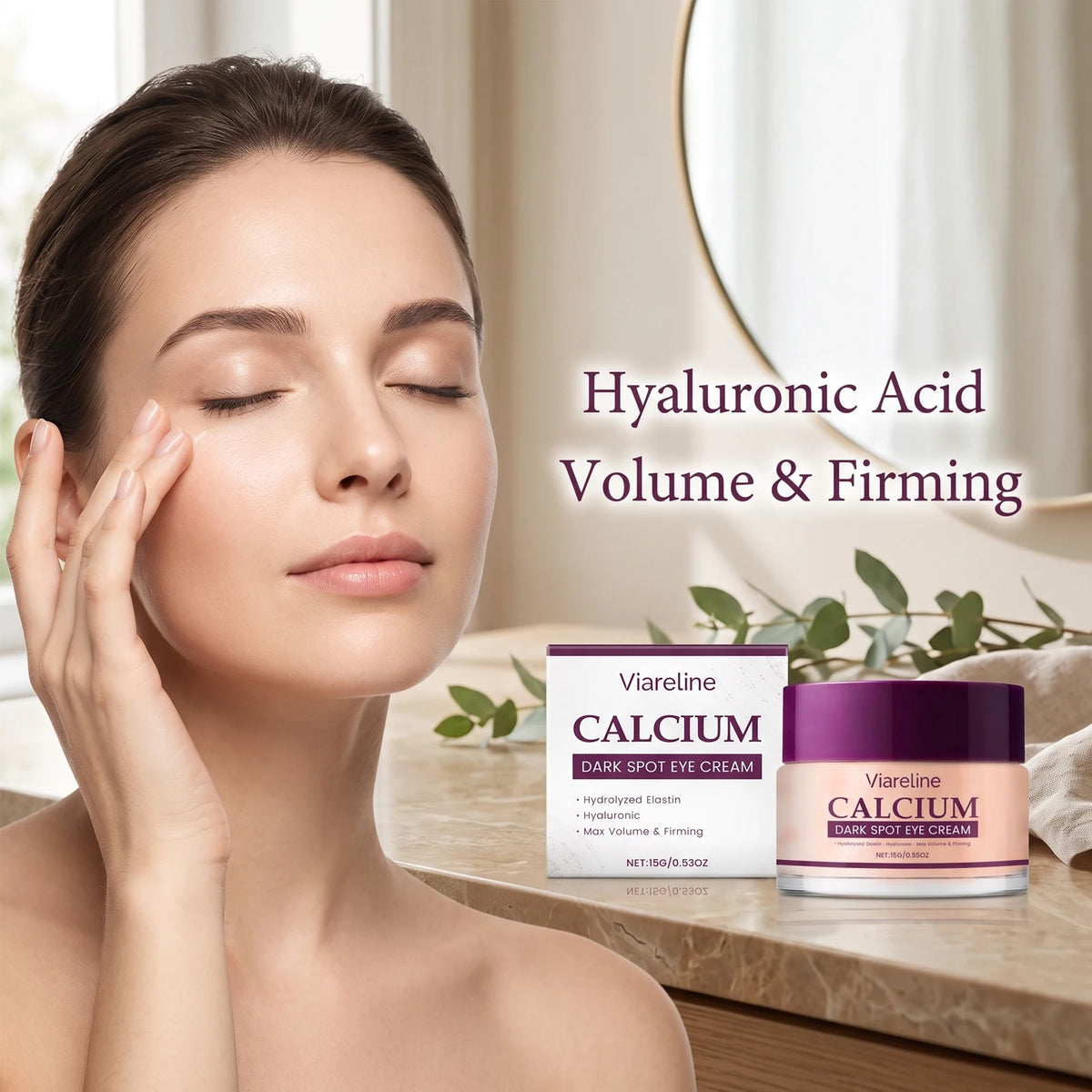 Calcium Dark Spot Eye Cream - Firming & Hydrating Under Eye Repair Treatment
