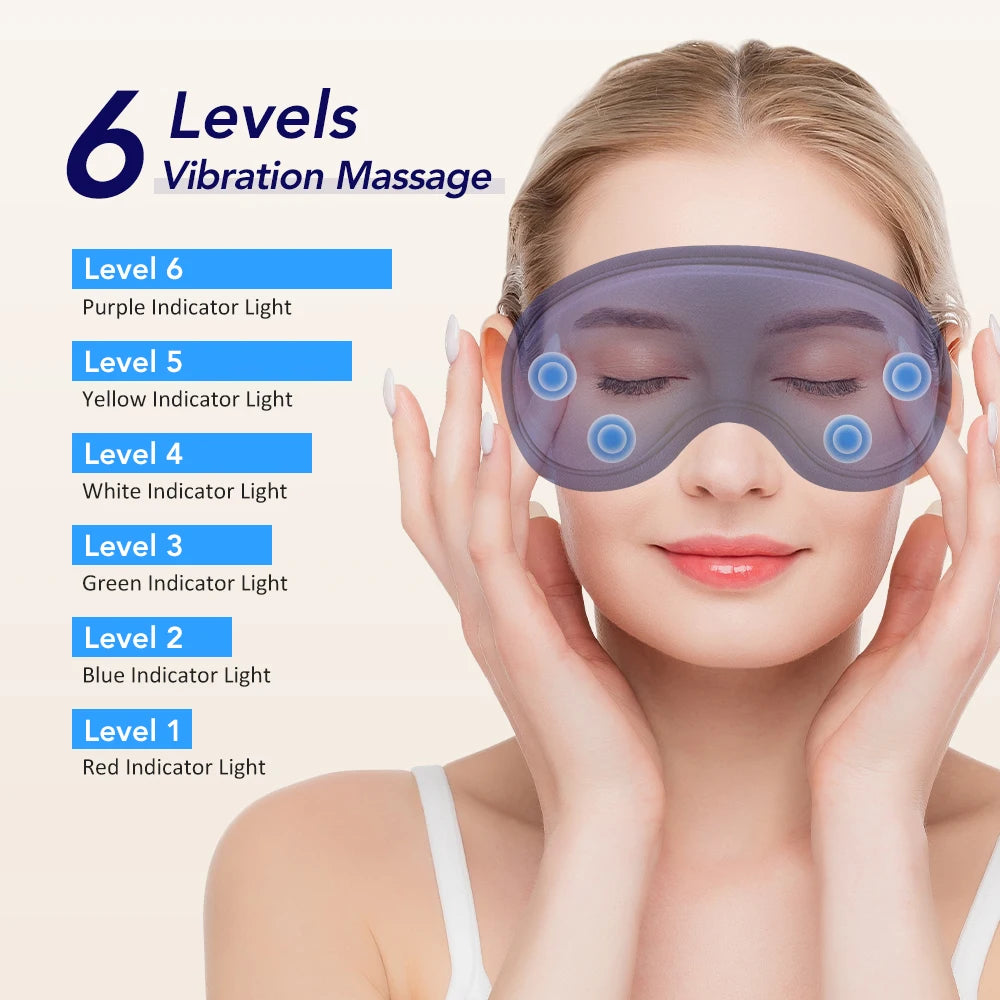 Electric Heated Eye Mask with Vibration Massage for Dry Eyes & Strain Relief - 9