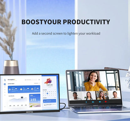 18.5" Portable 120Hz Monitor - 1080P IPS Full HD Laptop Second Screen