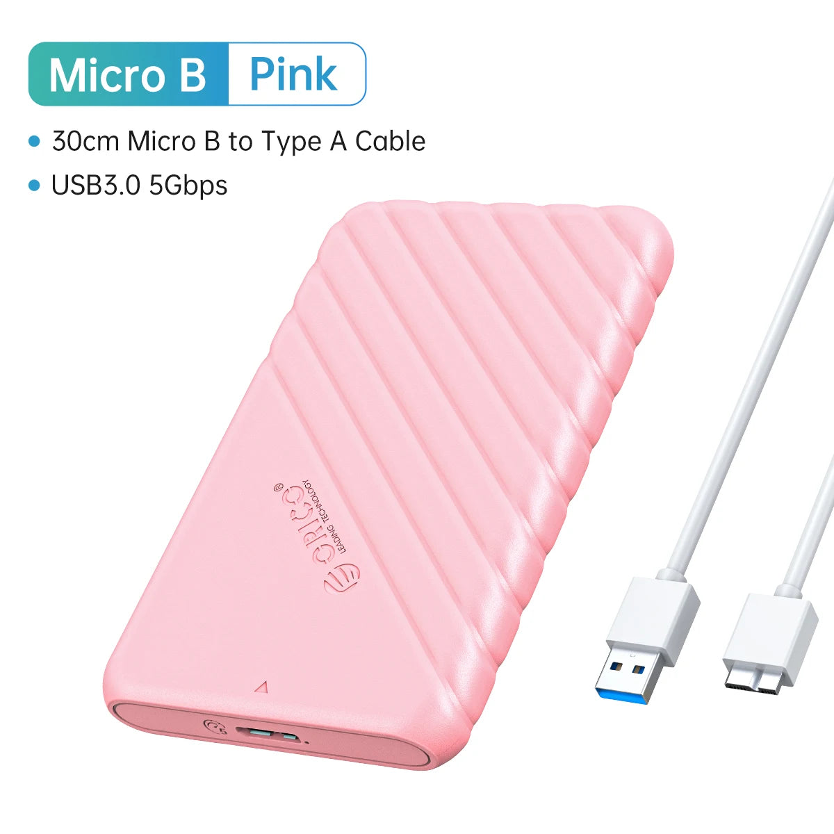 2.5" SATA HDD SSD External Hard Drive Enclosure - USB 3.0/Type-C Adapter - 41