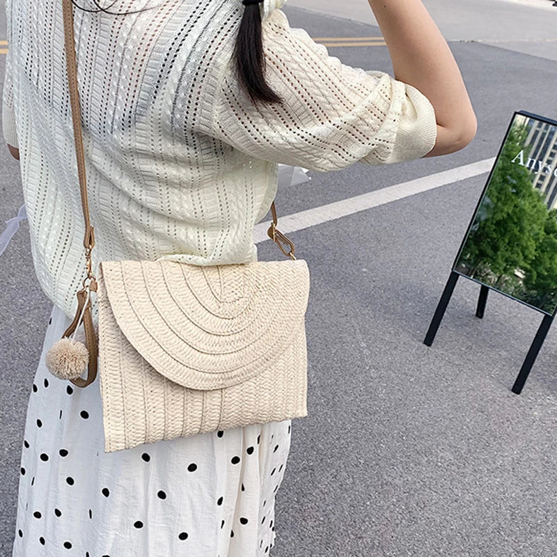 Luxury Woven Summer Straw Clutch
